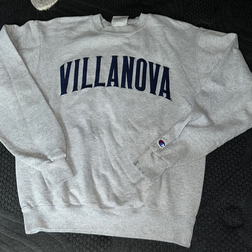 Champion Villanova Gray Men's Sweater crew neck sweatshirt Sz M